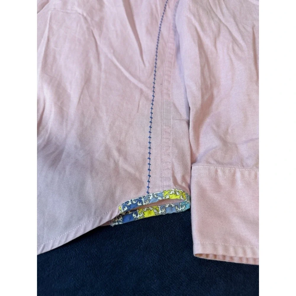 Robert Graham Freshly Laundered Shirt Mens Large Pink Long Sleeve Button Up
